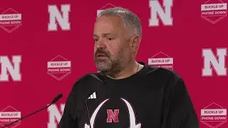 Nebraska football coach Matt Rhule discusses Dylan Raiola's injury