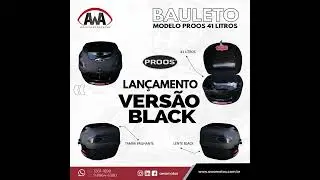 Lan&ccedil;amento Novo Bauleto Awa Proos 41 litros c/ Lentes Black (Preto)