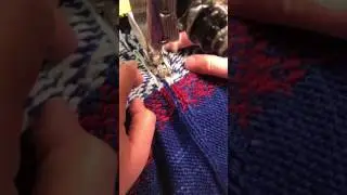 Sewing and cutting a steek on Facebook live