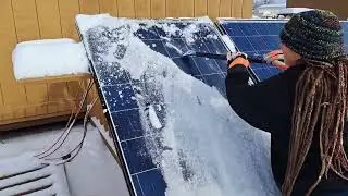 Oh No! Snow On Our Solar Panels - Off Grid Tiny Life!