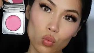 Honest Creme + Lip Color COTTON CANDY Review Try On + Ecotools Blush Brush