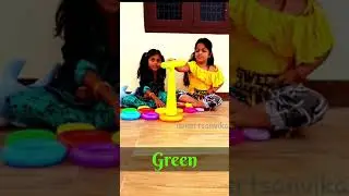 play #Stack ring challenge Task 1 with friend | #forkids #shorts #learncolors #stackring
