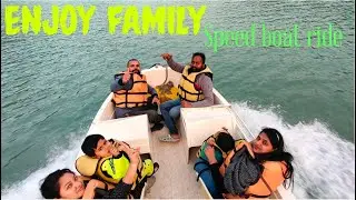 Enjoy family Himachal Pradesh water sports speed boat ride #watersport #himachalpradesh