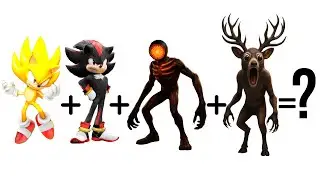 [Speed Edit] Super Sonic, Shadow, Figure, Deer 99 nights in the forest Into 1 - Character Fusion