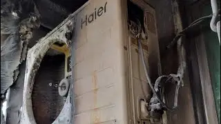 AC BLAST 💥💣😨 || Haier ac blast #acblast #viralvideos #trending #fire #reels #youtubeshorts #ac 