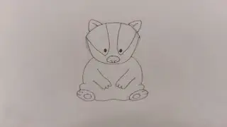 오소리 그리기~ how to draw a badger