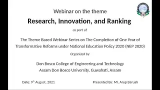 Research, Innovation, and Ranking