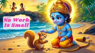 Little Ram Ji and the Little Squirrel | Low Stimulation Video | Calm Moral Story for Kids
