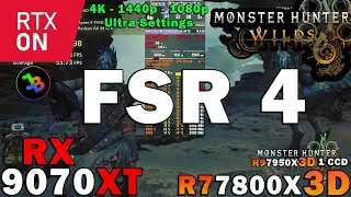 Monster Hunter Wilds Benchmark FSR 4 | RX 9070 XT | Sim. R7 7800X3D | 4K 1440p 1080p | Max Settings
