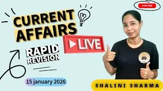 Rapid Revision of current affairs 15 january 2026 #nda #cds #afcat #upsc #currentaffairs #education