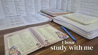 1 Hour Study With Me | No Music | No Break | Rain Sound