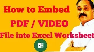 How to Embed PDF / Video file into an Excel Worksheet