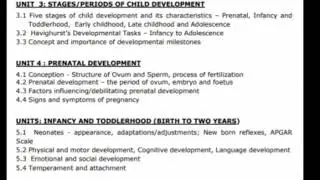 TNPSC - CHILD PROTECTION OFFICER - CHILD DEVELOPMENT SYLLABUS