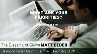 Haggai 1: 1-15 - What Are Your Priorities? - Jesmond Parish - Sermon - Clayton TV