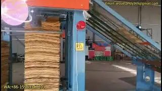 Veneer peeling machine with veneer stacking machine for producing core veneer