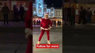 #FireTrick #StreetPerformance #SantaGirl #FireShow #FunnyVideo #CrazyMoments #Shorts