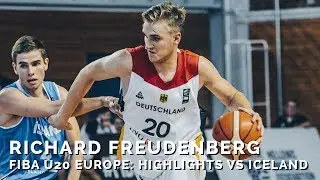 Richard Freudenberg bei der FIBA U20-Europameisterschaft 2017: Highlights gegen Island