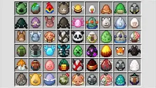 x100 New Spawn Egg Textures combined in Minecraft 25w08a