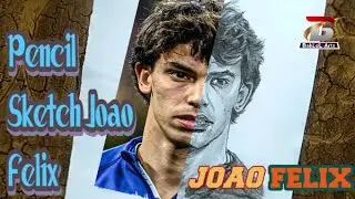 How To Pencil Sketch Jo&atilde;o F&eacute;lix | Portuguese Professinal Footballer | Bahlol Arts...