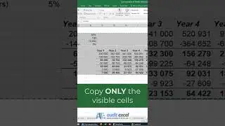Copy ONLY the visible cells in Excel