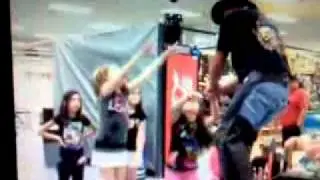 Me and my friends danncing at swapmart