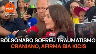 Exame detectou traumatismo craniano em Bolsonaro, diz Bia Kicis