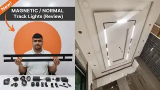 Magnetic Track light linear Spot and profile Light installation and step by step guide #interior 
