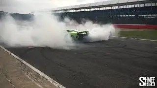 McLaren 675LT Donuts on Silverstone F1 Circuit