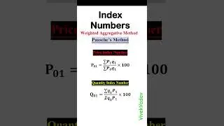 Paasche's Method, Index Number, Business Statistics #bba #bcom #vivek #education #csjmu