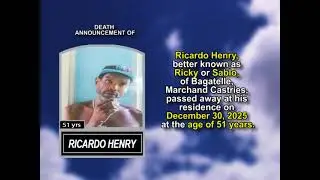 Ricardo Henry ~ Short Obituary