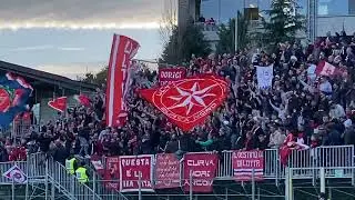 Curva Nord Ancona in trasferta a Recanati 2023-24.