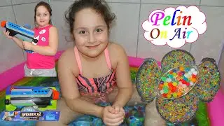 Xploderz Invader X3 Orbeez Gun and 12195 orbeez in the pool!