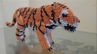 tutorial origami 3D Tiger (harimau indonesia) part 3