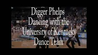 Digger Phelps dancing with University of Kentucky Dance Team