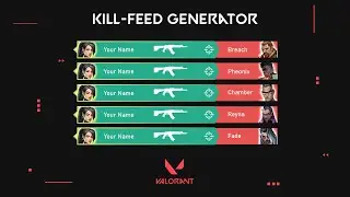 Valorant Killfeed Generator #valorant #valorantclips #valorantindialive