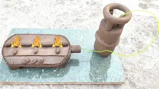 मिट्टी के गैस सिलेंडर और चूल्हा कैसे बनाएं | Gas stove with 3 burner | DIY Gas stove and cylinder