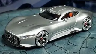 Обзор модели автомобиля Mercedes Benz AMG Vision Gran Turismo 1/64 от Schuco Pro.R из смолы