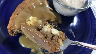 Walnut Blondie Brownie with Maple Cream Cheese Sauce (Applebees Copy Cat)