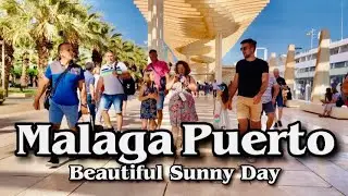 Puerto De Malaga Beautiful Sunny Day Walk! May 2022- Malaga Spain 🇪🇸!