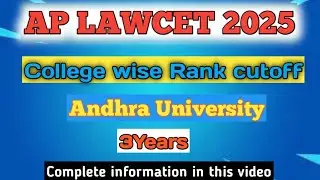 Ap Lawcet 2025 Rank cutoff I Ap lawcet rank cutoff 2025I Rank cutoff Aplawcet 2025I@pnkeducation