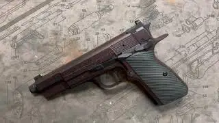 Custom Hi Power с резьбовым стволом и красными брызгами Cerakote