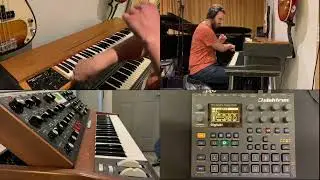 Friday keys jam featuring Clavinet, Minimoog Voyager, Digitakt and Wurlitzer