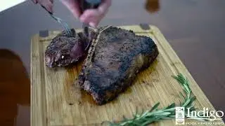 Cooking Steaks with the Napoleon Cast Iron Charcoal and Smoker Tray