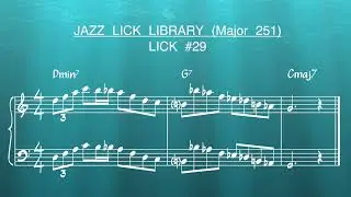 Lick 29 Major 251 Jazz Lick Library