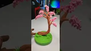 How to make Cherry Blossom Tree with Clay 🌸 🌸 #shorts #short #youtubeshorts