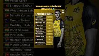 Players Retired in 2025 😢 | End of an Era |🏏