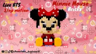 Live BTS Stop motion MINNIE MOUSE building bricks! ✨