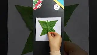 Creative Leaf Butterfly 🦋🌿 | Leafart 🍃#shorts #art #craft #leaf #butterfly #satisfying #ytshorts