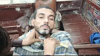 ASMR with Beard shaving🪒 Style At Real Barber shop Barber Is Urdu💈💇&zwj;♂️💈💇&zwj;♂️