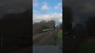 BR class 9F 92134 reversing back into Quorn Station.